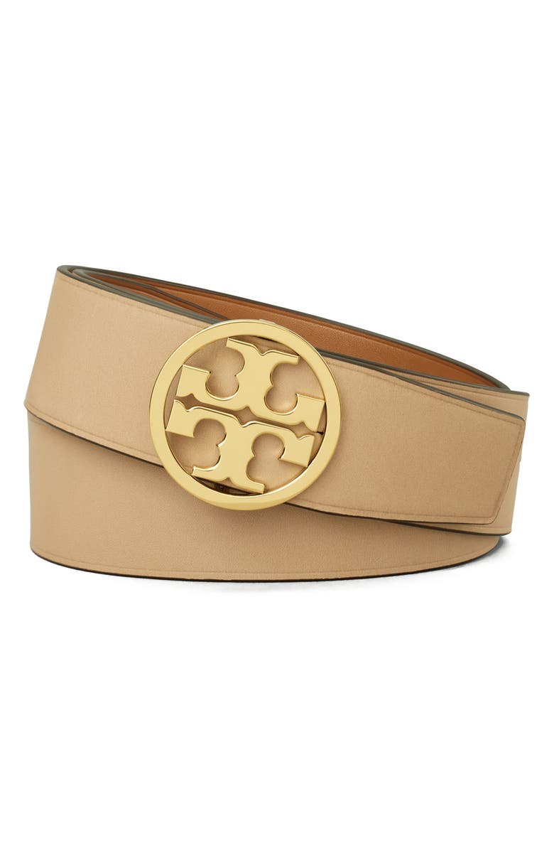 Tory Burch Miller Reversible Leather Belt, Main, color, 