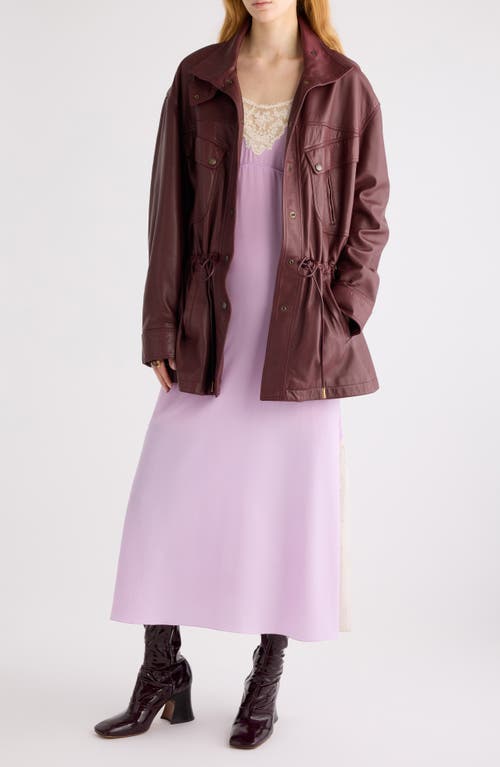 Chloé Leather Jacket In Brown