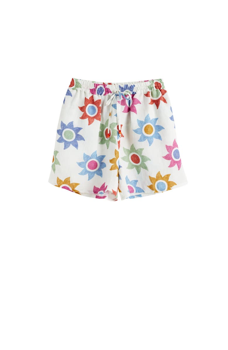 Chinti & Parker Cotton Sol Shorts, Alternate, color, Cream/Multi