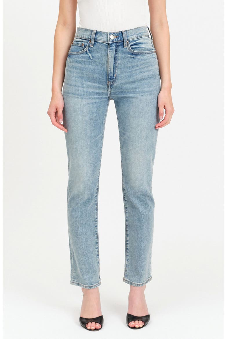 Smarty Pants High Waist Slim Straight Ankle Jeans, Main, color, WINK