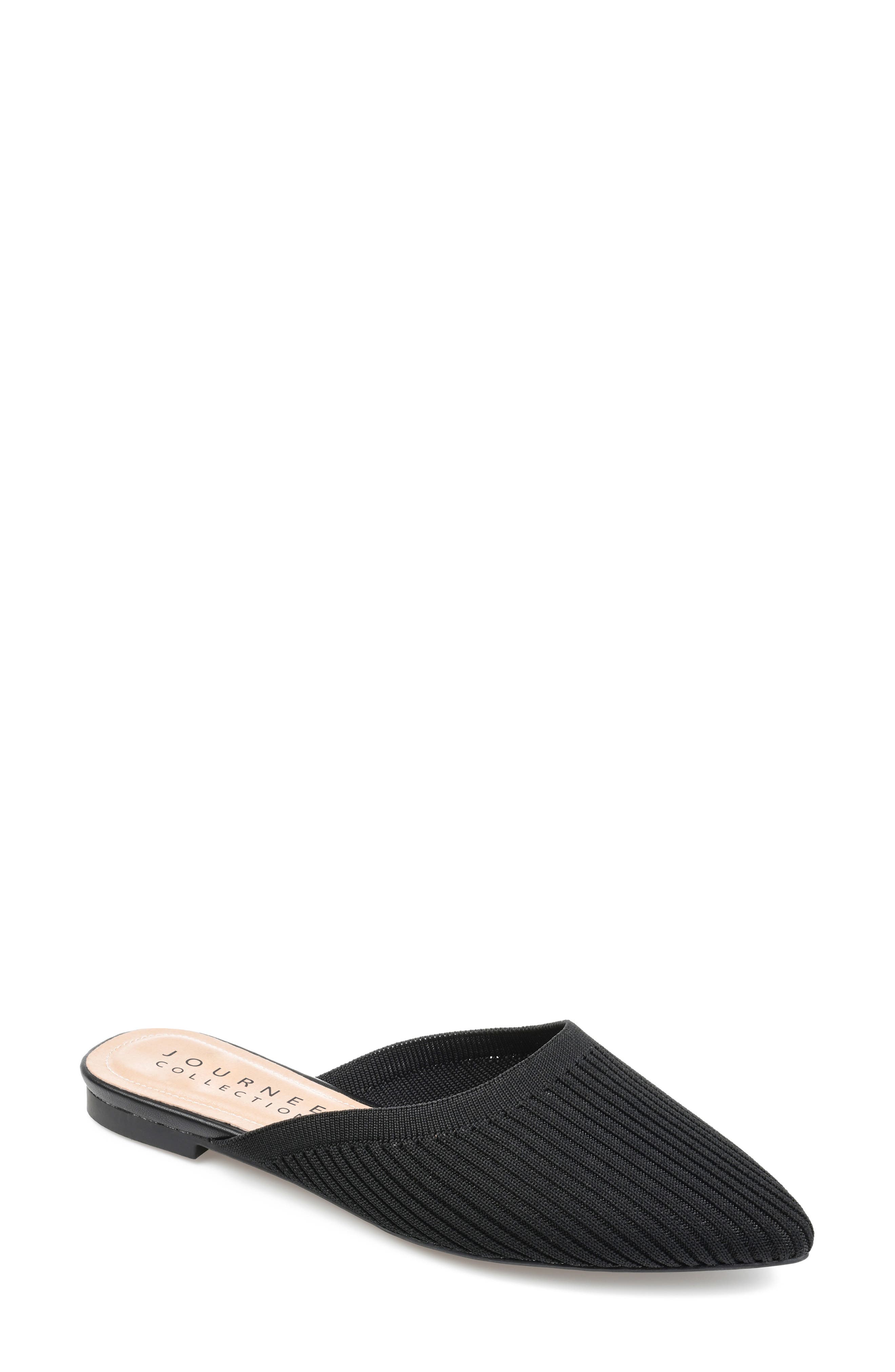 Journee Collection Aniee Knit Mule - Wide Width, Main, color, 