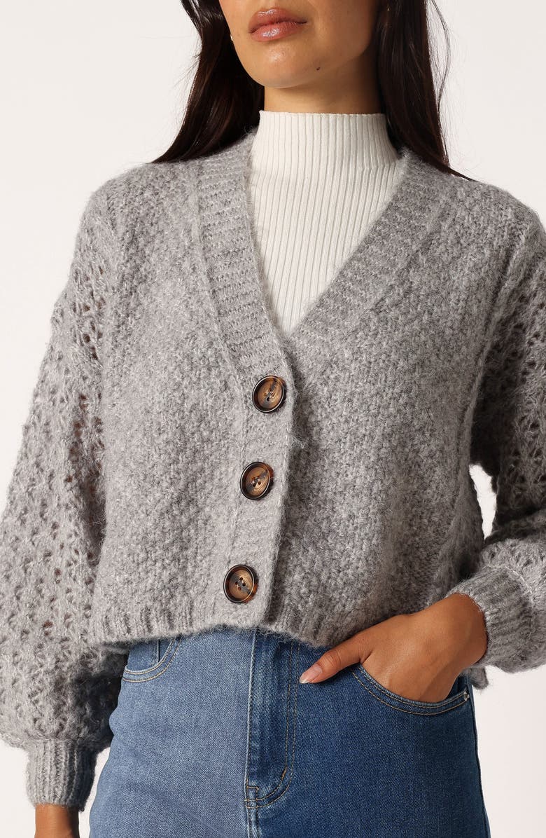 Petal & Pup Blakey Cardigan, Alternate, color, Grey