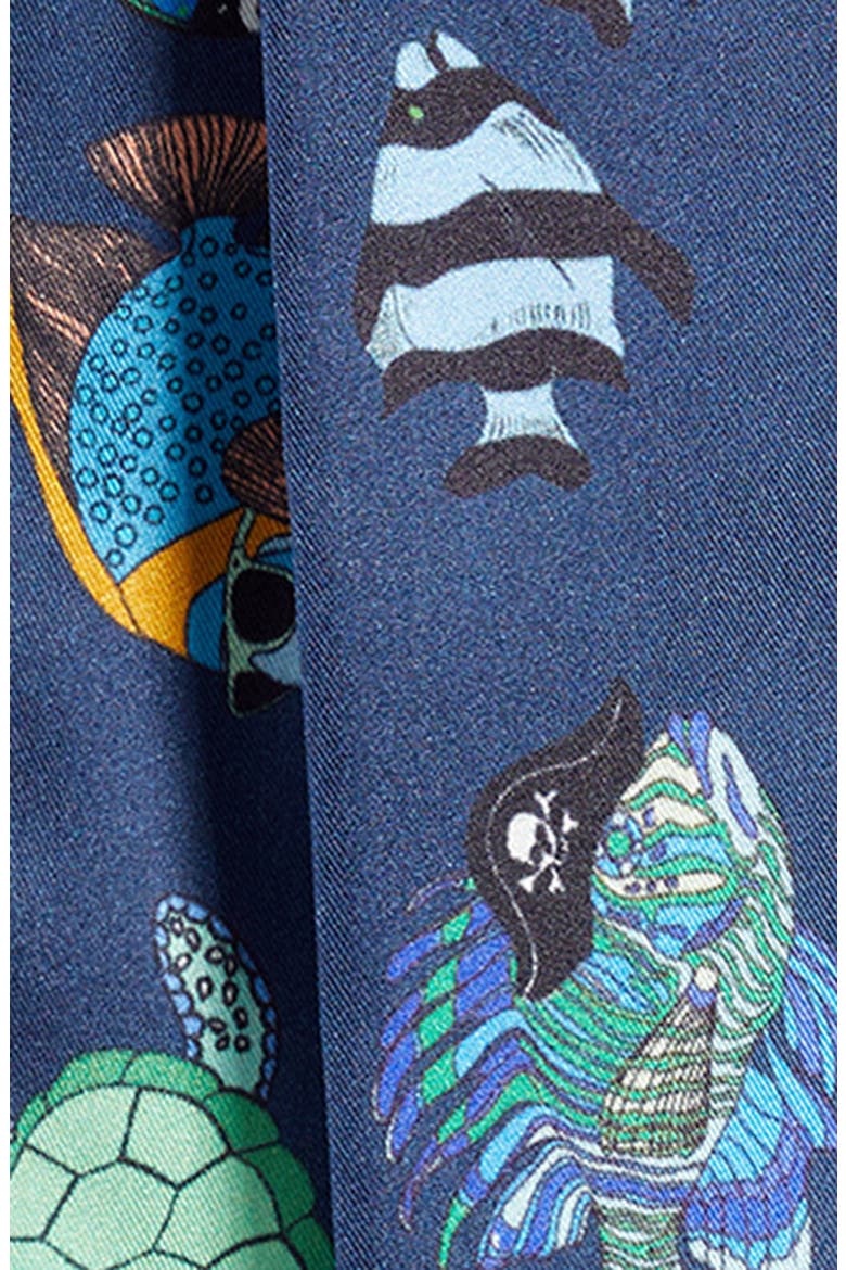 At Sea Silk Ribbon Scarf, Alternate, color, NAVY