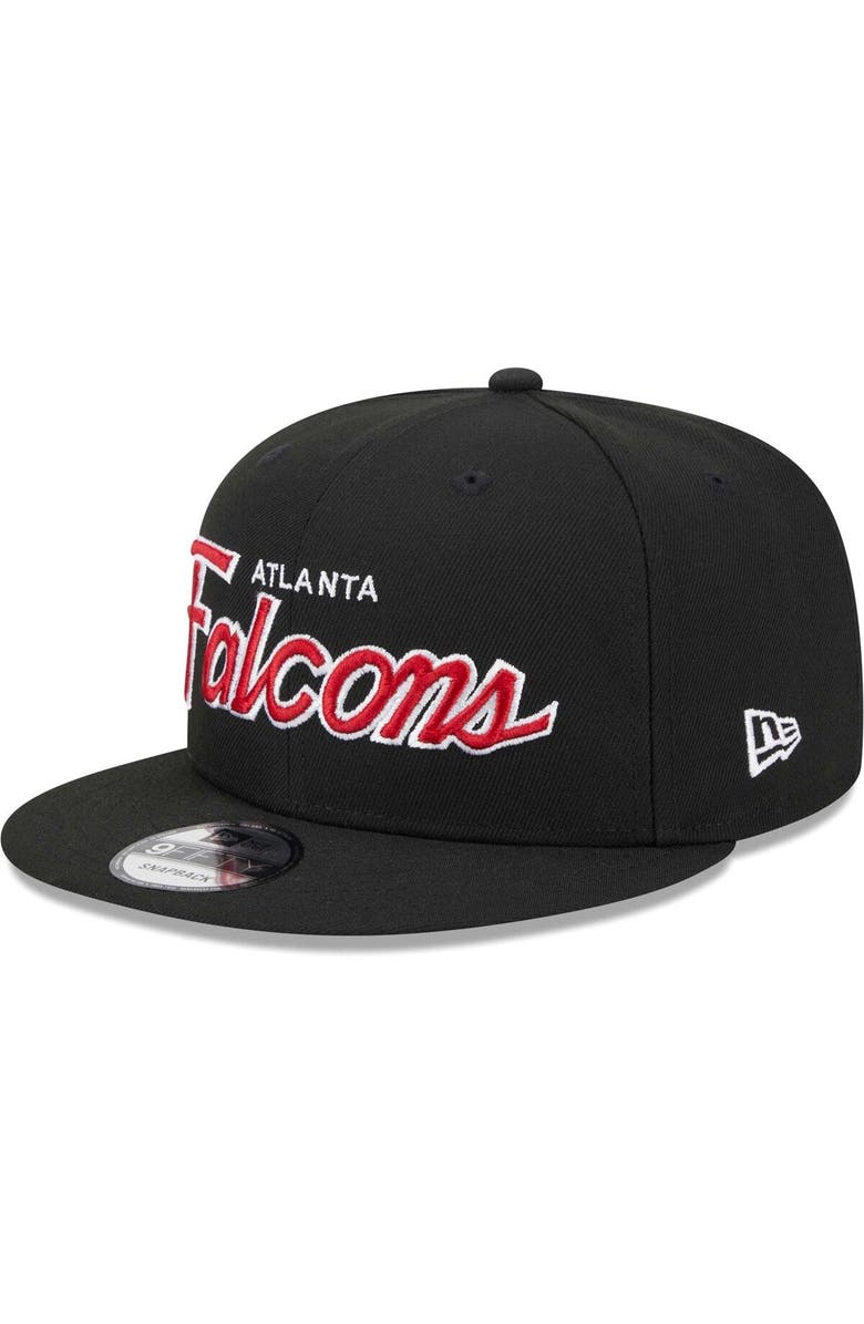 New Era Men's New Era Black Atlanta Falcons Main Script 9FIFTY Snapback Hat, Alternate, color, Black