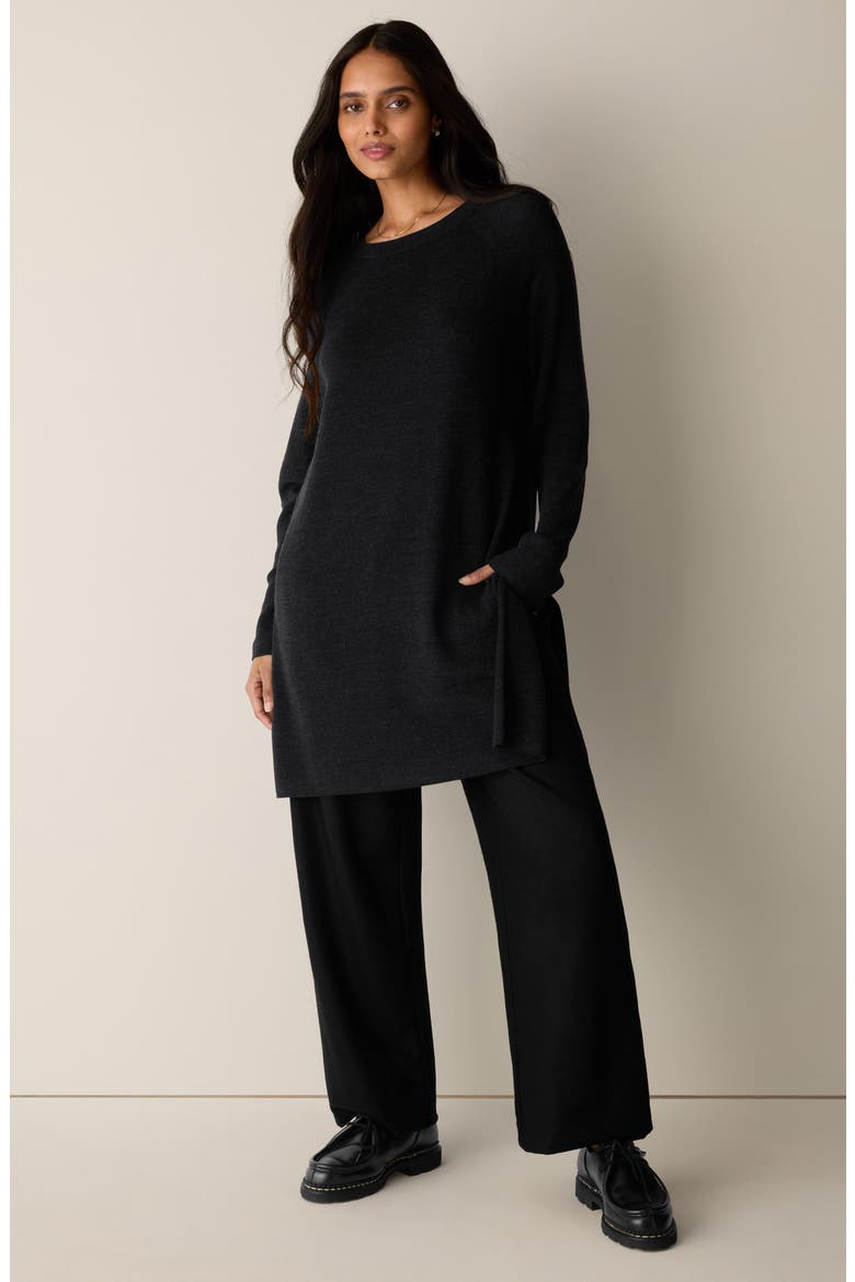 Merino Wool Crewneck Sweater, Alternate, color, CHARCOAL