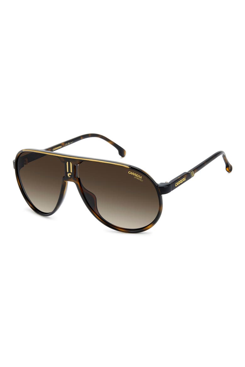 Champion 62mm Oversize Gradient Pilot Sunglasses, Alternate, color, BROWN HAVANA/ BROWN SF