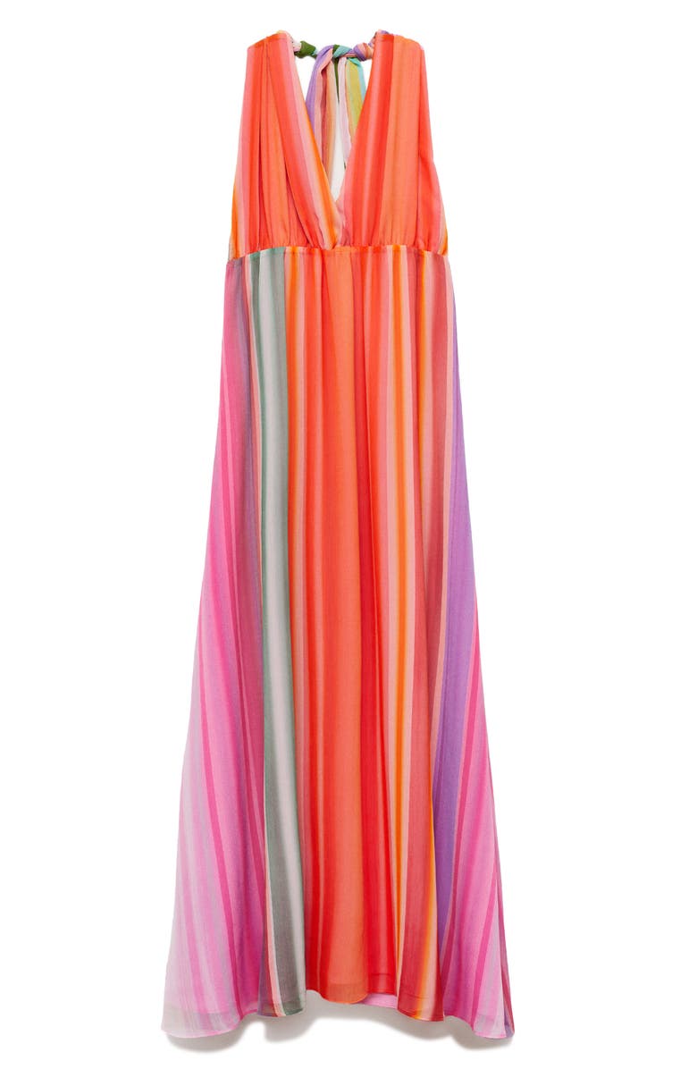 MANGO Stripe Chiffon Sundress, Alternate, color, 