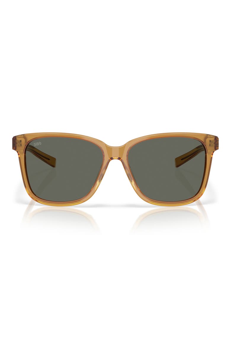 May 57mm Polarized Phantos Sunglasses, Main, color, SUN RAY / GRAY 580G