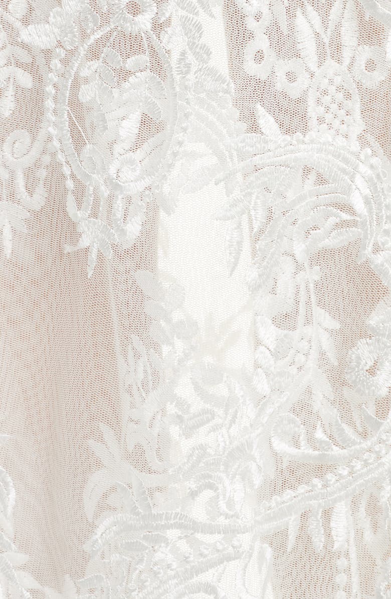 Homebodii Madeleine Long Lace Robe, Alternate, color, 