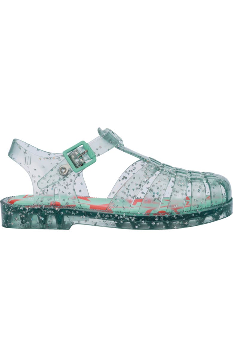 Melissa Kids' Possession Metallic Jelly Sandal, Alternate, color, Glitter Green