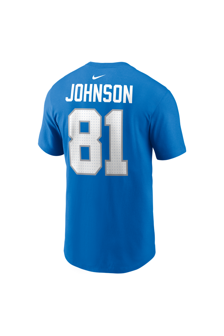 Men's Nike Calvin Johnson Blue Detroit Lions Retired Name & Number T-Shirt, Alternate, color, Blue