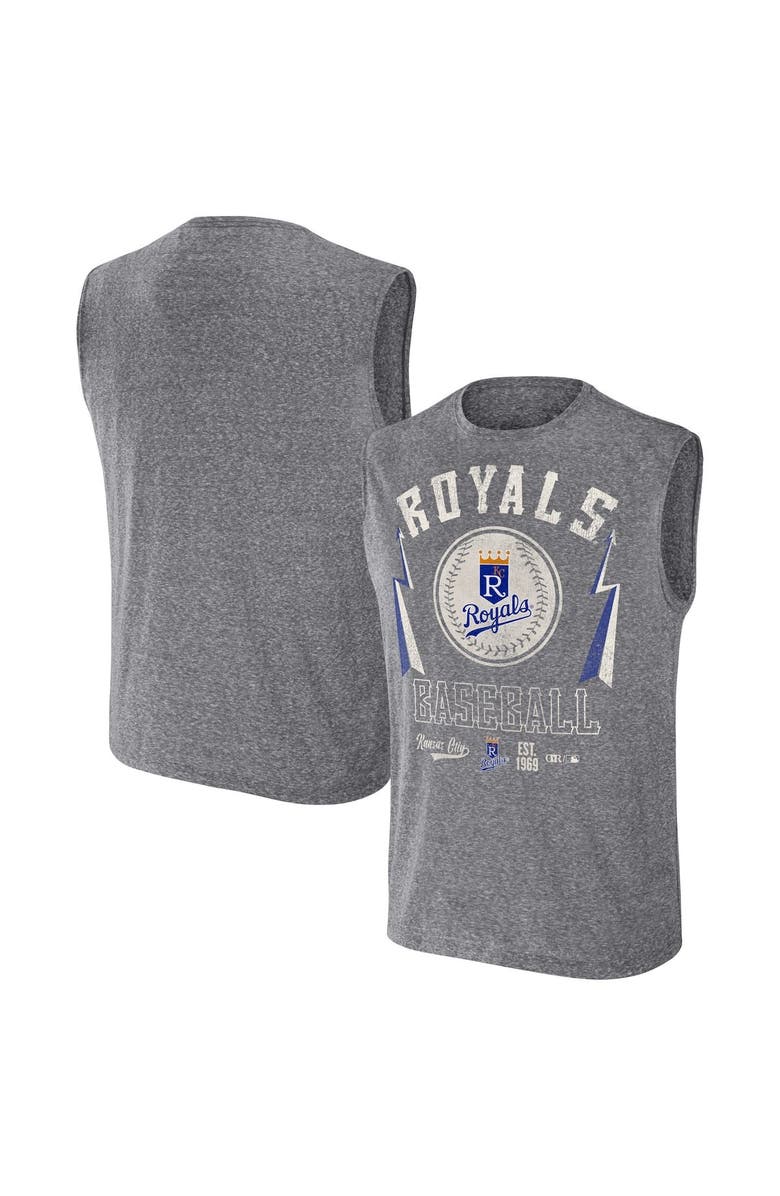 Darius Rucker Collection by Fanatics Men's Darius Rucker Collection by Fanatics Charcoal Kansas City Royals Muscle Tank Top, Alternate, color, Charcoal