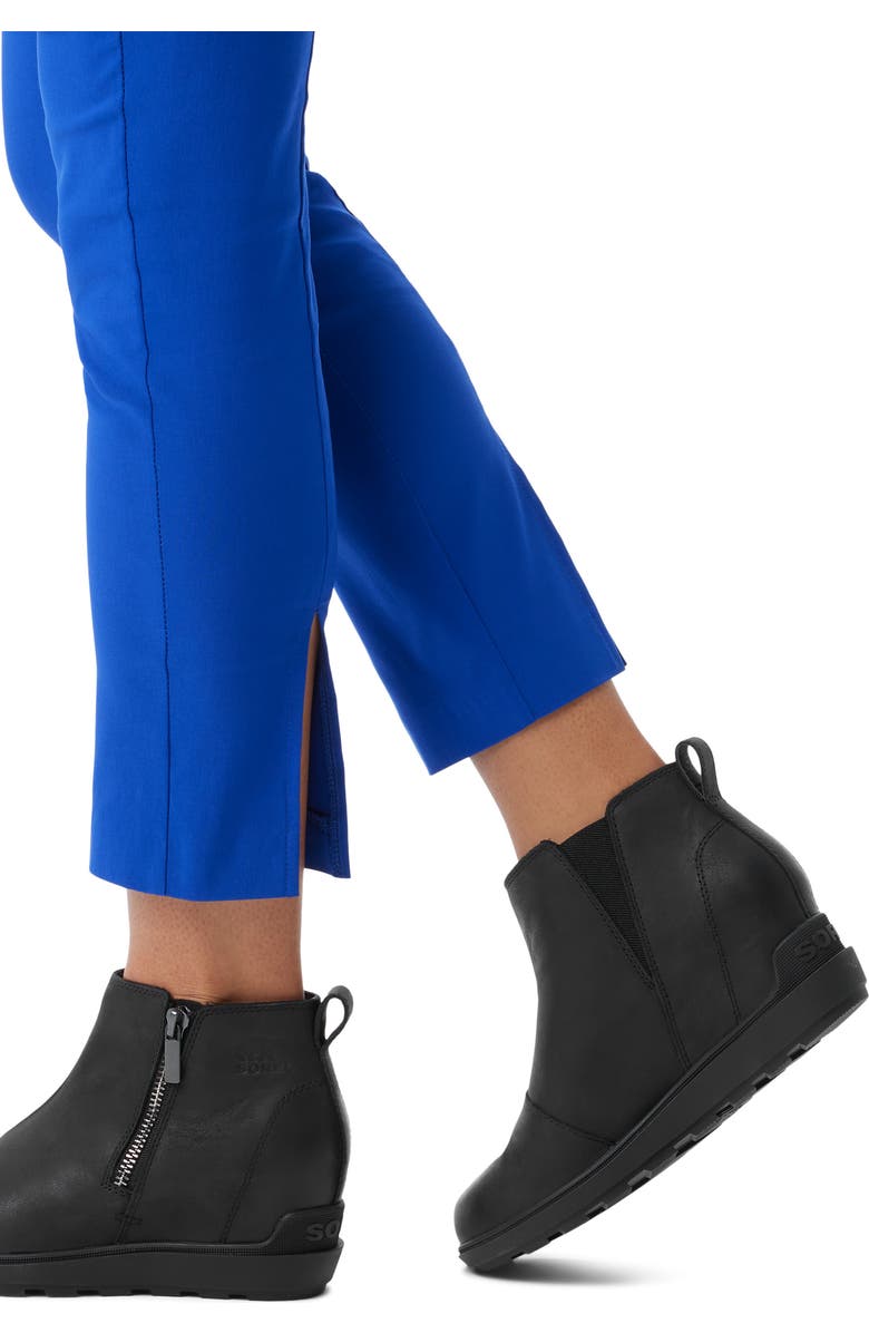 SOREL Evie II Zip Waterproof Ankle Boot, Alternate, color, Black/ Black