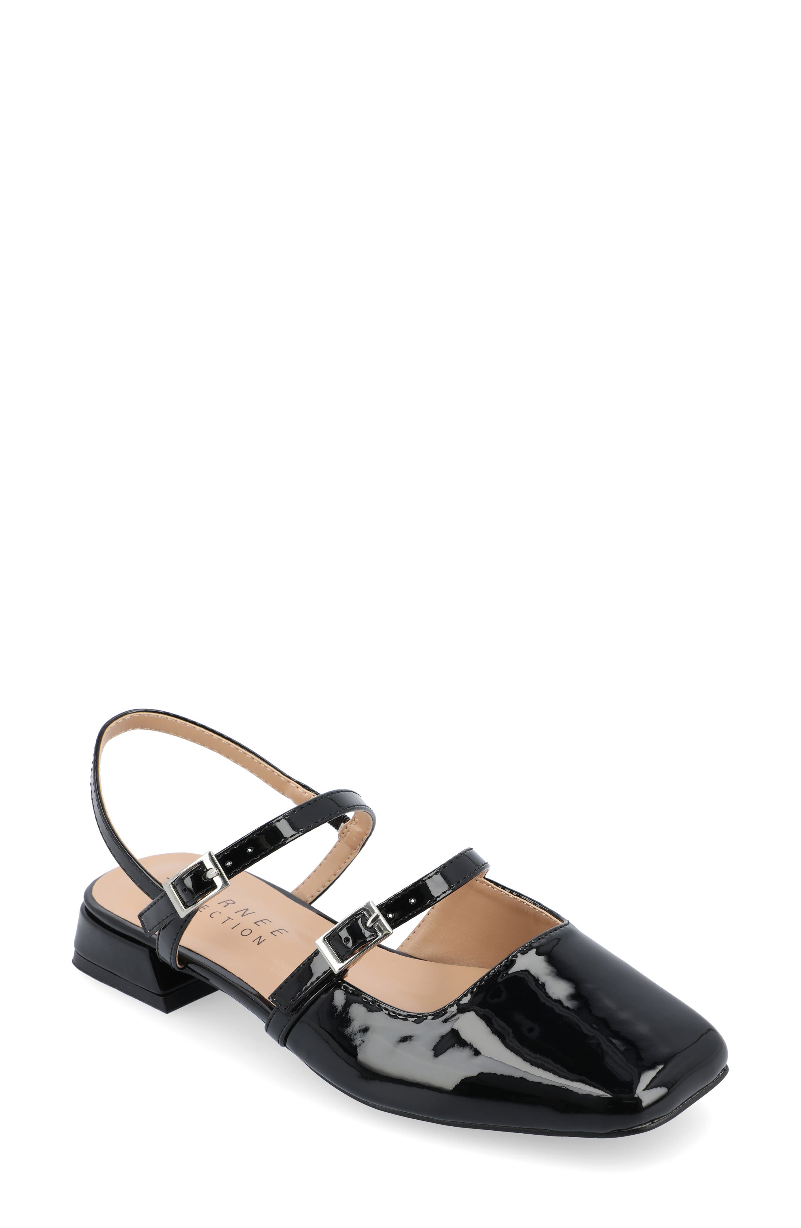 Journee Collection Gretchenn Slingback Mary Jane Pump, Main, color, Black