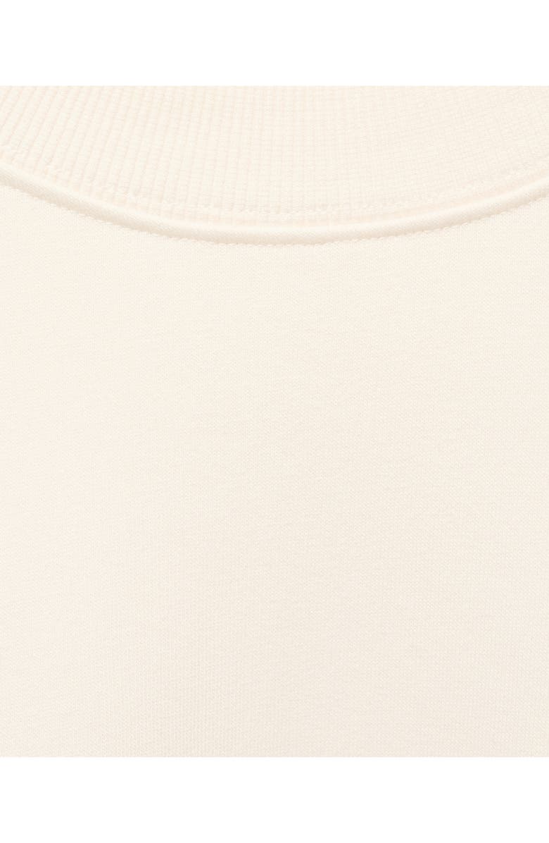 MANGO Crewneck Cotton Sweatshirt, Alternate, color, Vanilla