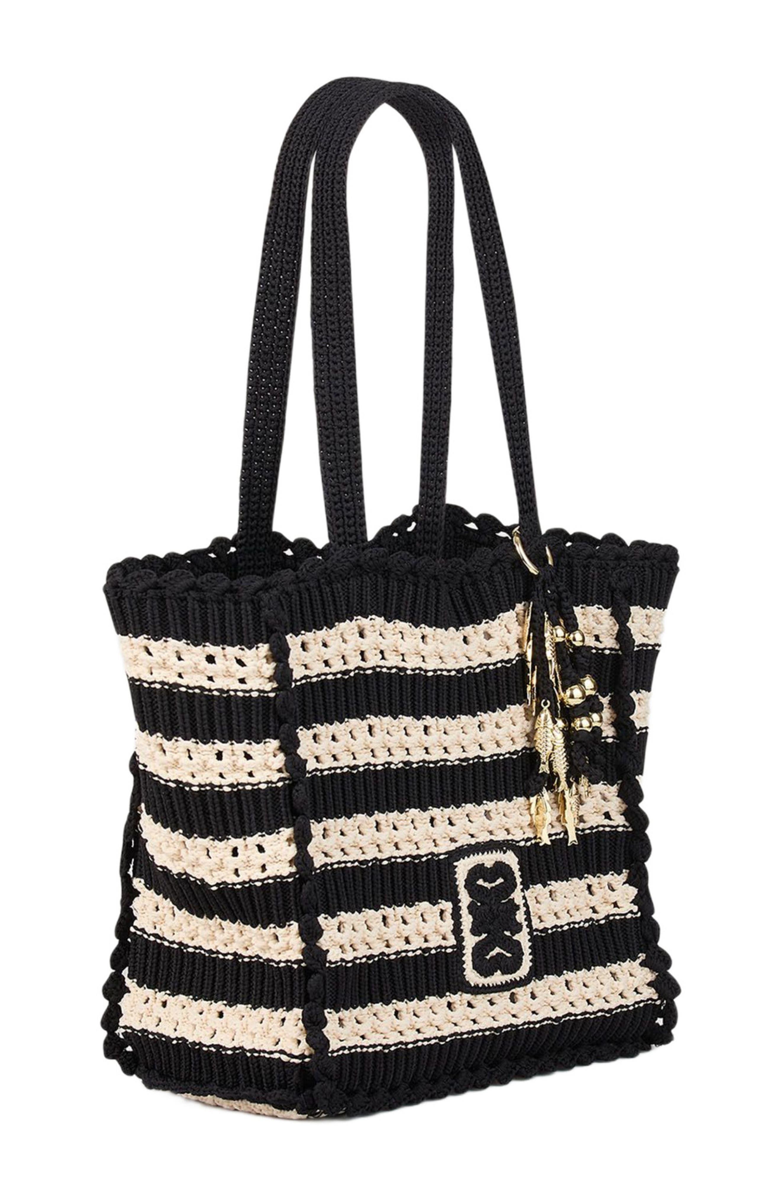 SANDRO Two-tone crochet bag, Alternate, color, 