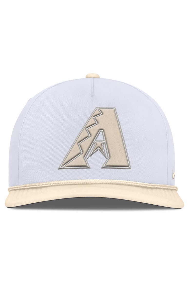 Men's Nike  White/Cream Arizona Diamondbacks Pro Performance Snapback Hat, Alternate, color, White
