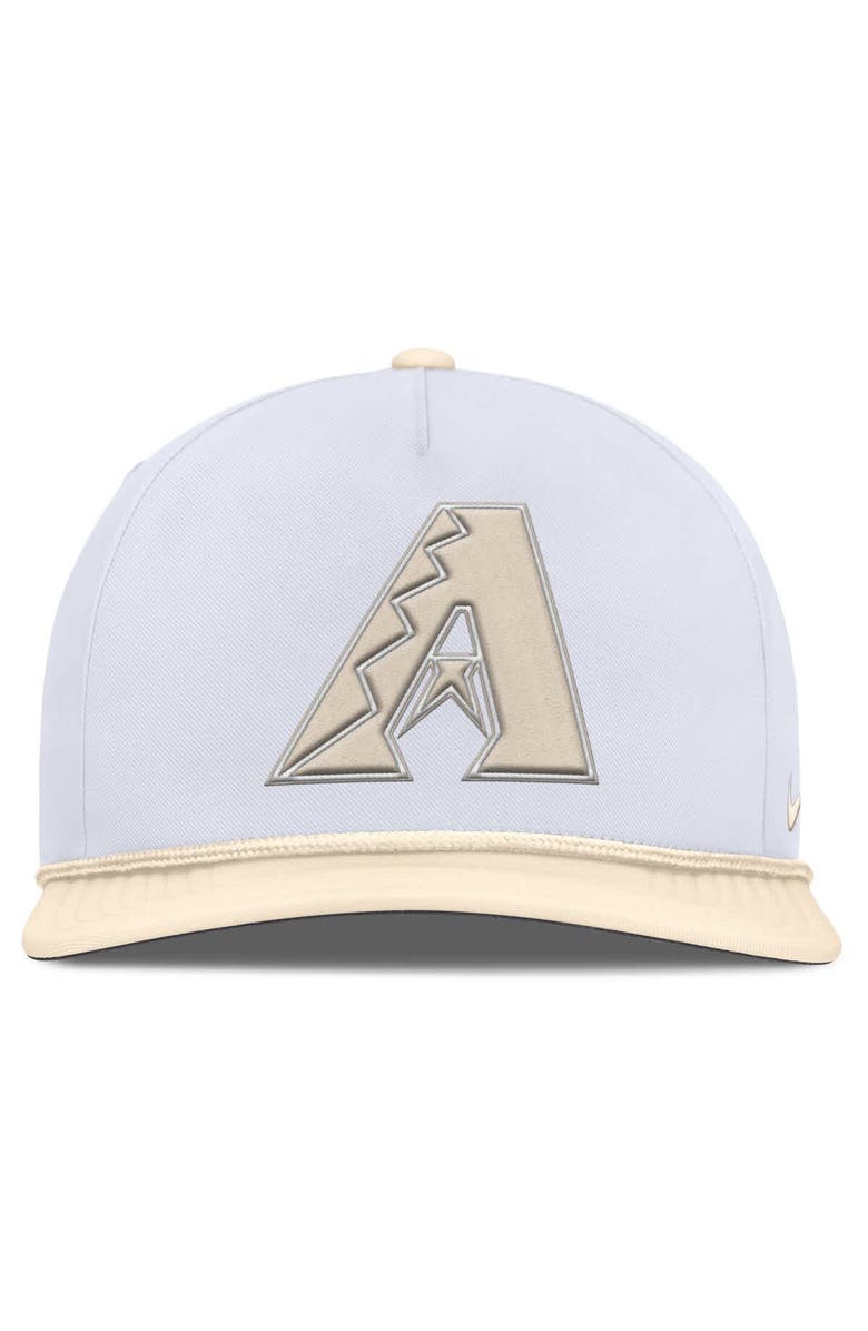 Nike Men's Nike White/Cream Arizona Diamondbacks Pro Performance Snapback Hat, Alternate, color, White