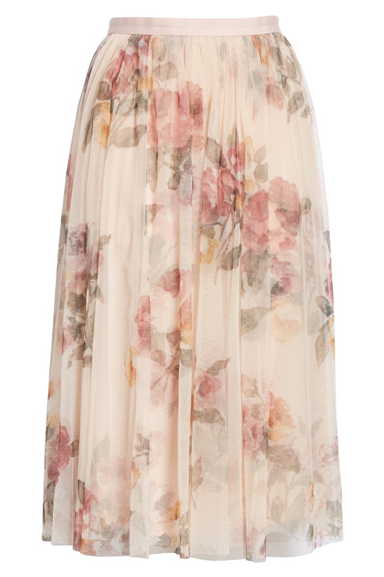 Venetian Rose Midi Skirt, Alternate, color, ROSE QUARTZ