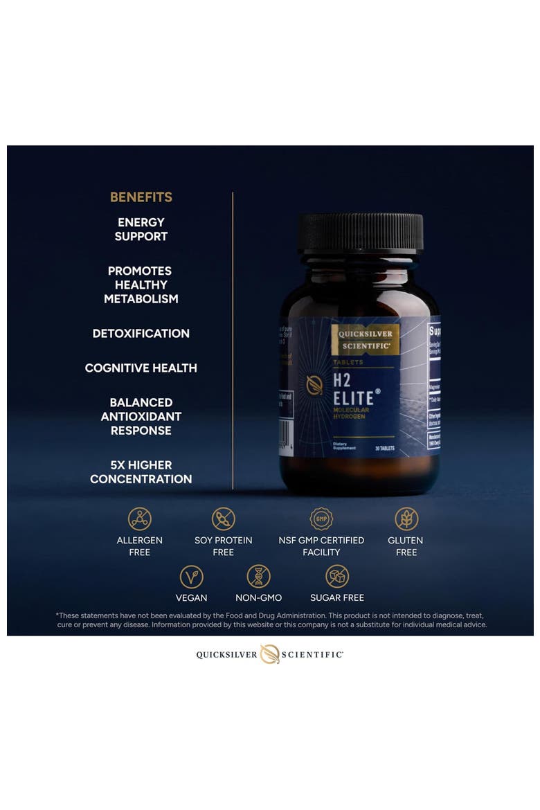 H2 Elite Molecular Hydrogen Magnesium Malate Tablets, Alternate, color, None