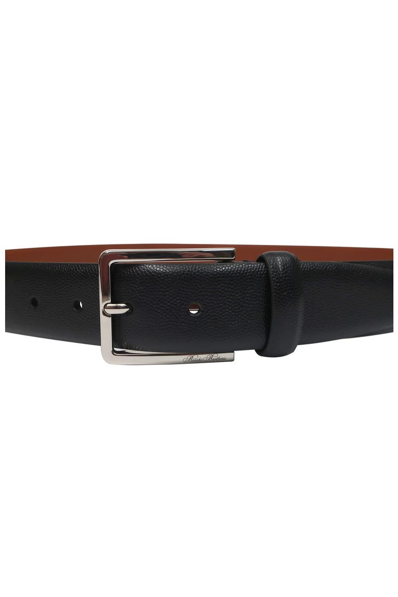 Top Grain Leather Embossed Belt, Alternate, color, Black