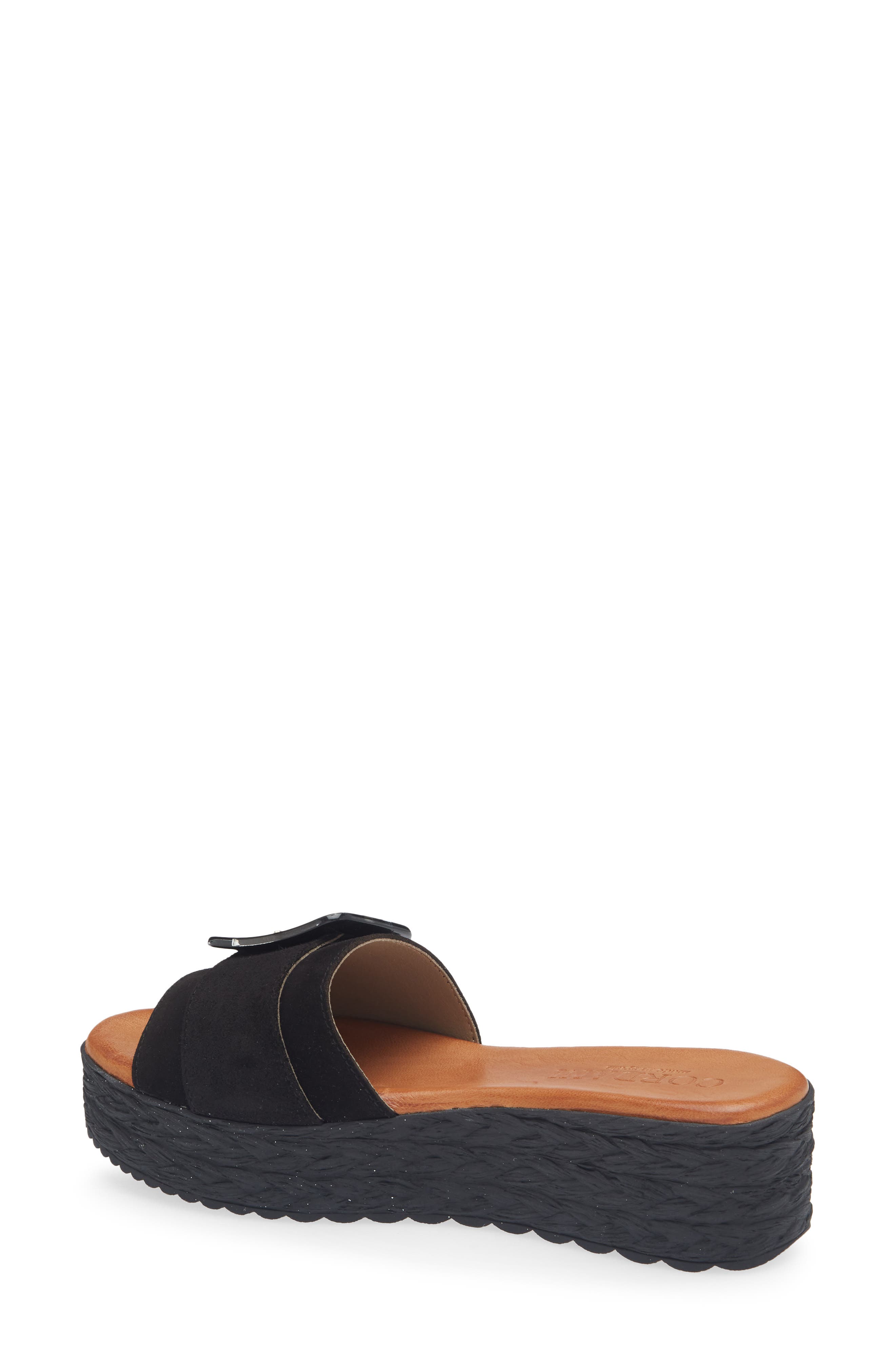 Cordani Beckett Platform Sandal, Alternate, color, Black Suede