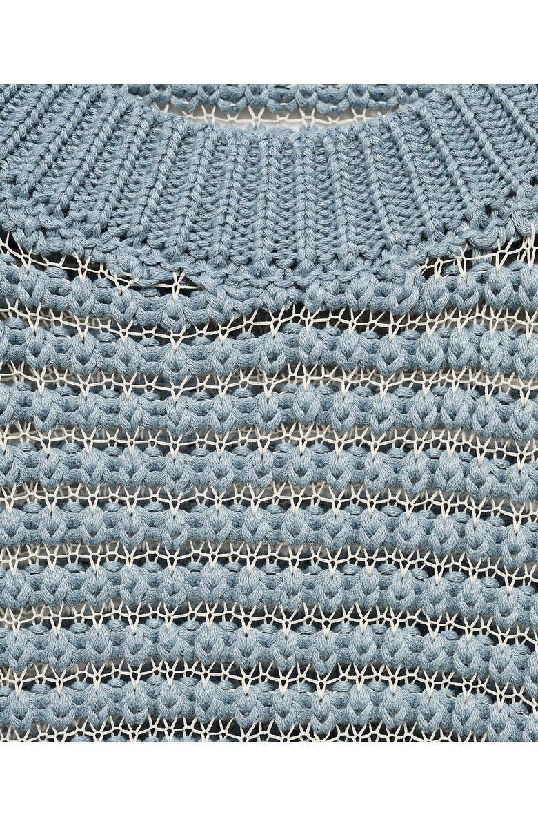 MANGO Oversize Openwork Cotton Blend Sweater, Alternate, color, 