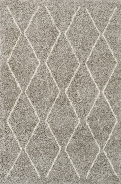 Catala Moroccan Diamond Shag Area Rug