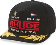 Rhude Regatta Club Embroidered Flat Brim Baseball Cap