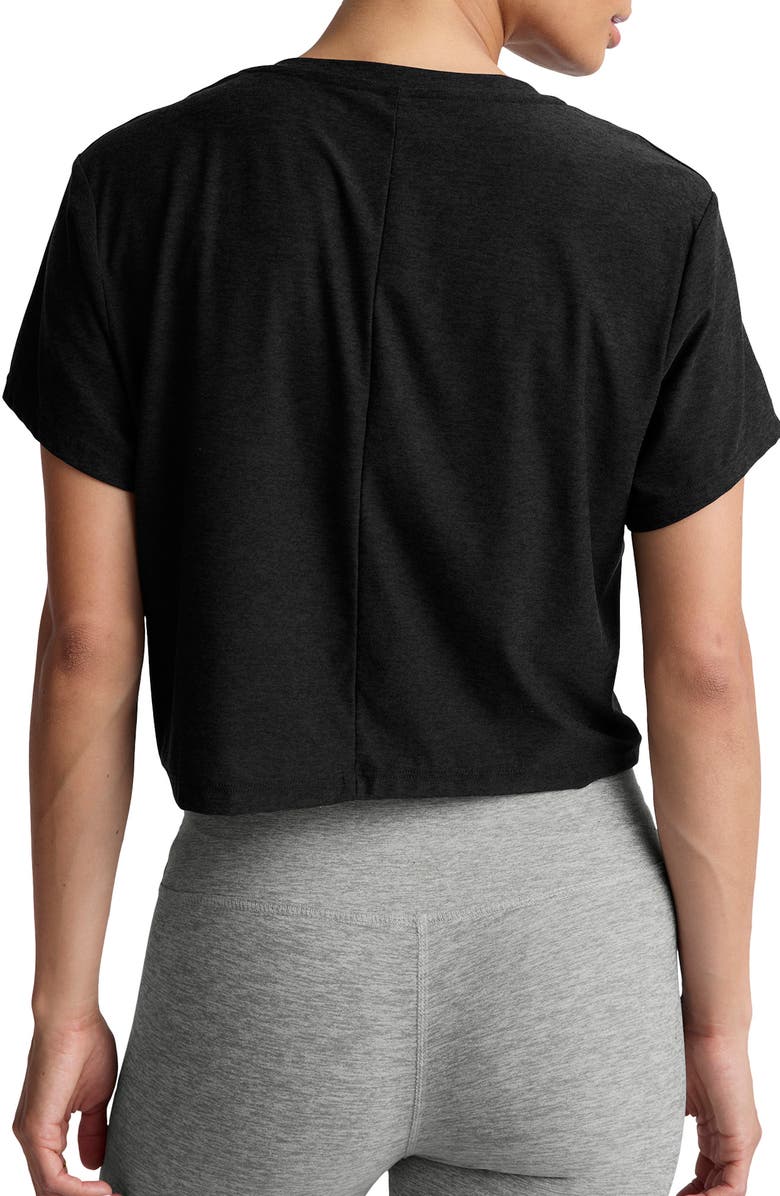 Beyond Yoga Featherweight Supreme Crop T-Shirt, Alternate, color, Darkest Night