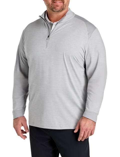 Big & Tall Soft Touch Colorblocked 1/4-Zip Gold Pullover