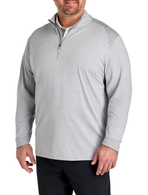 Callaway Big & Tall Soft Touch Colorblocked 1/4-zip Gold Pullover In Gray