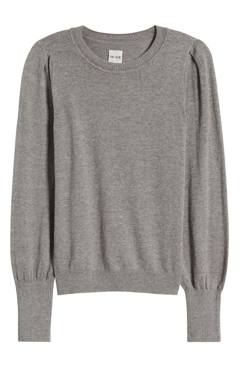 NIC+ZOE Pleat Shoulder Sweater, Alternate, color,