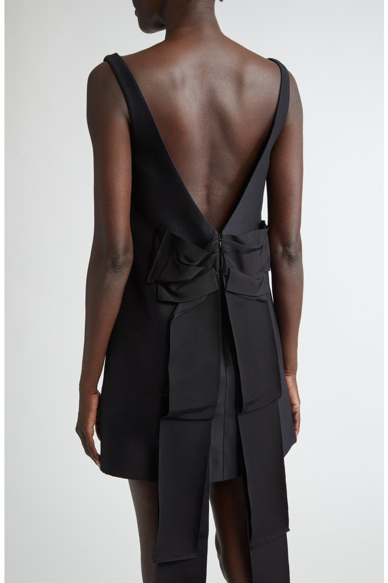 Bowie Wool & Silk Broadcloth Minidress, Alternate, color, BLACK