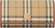 Burberry Halton Check Continental Wallet