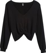 Beyond Yoga Twist Up Reversible Pullover Sweater