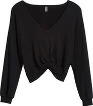 Beyond Yoga Twist Up Reversible Pullover Sweater