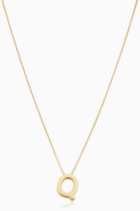 14K Gold Love Letter Initial Necklace
