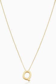 Oradina 14K Gold Love Letter Initial Necklace
