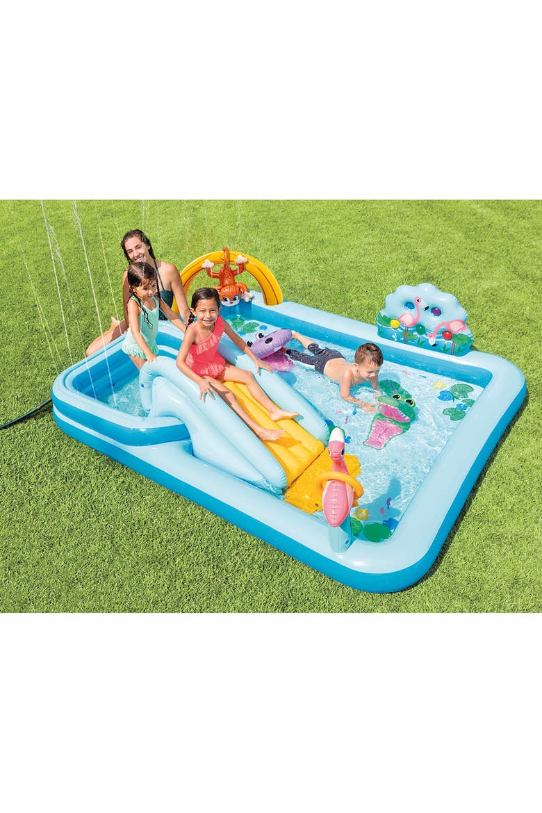 Jungle Adventure Inflatable Pool Play Center, Alternate, color, Multicolored