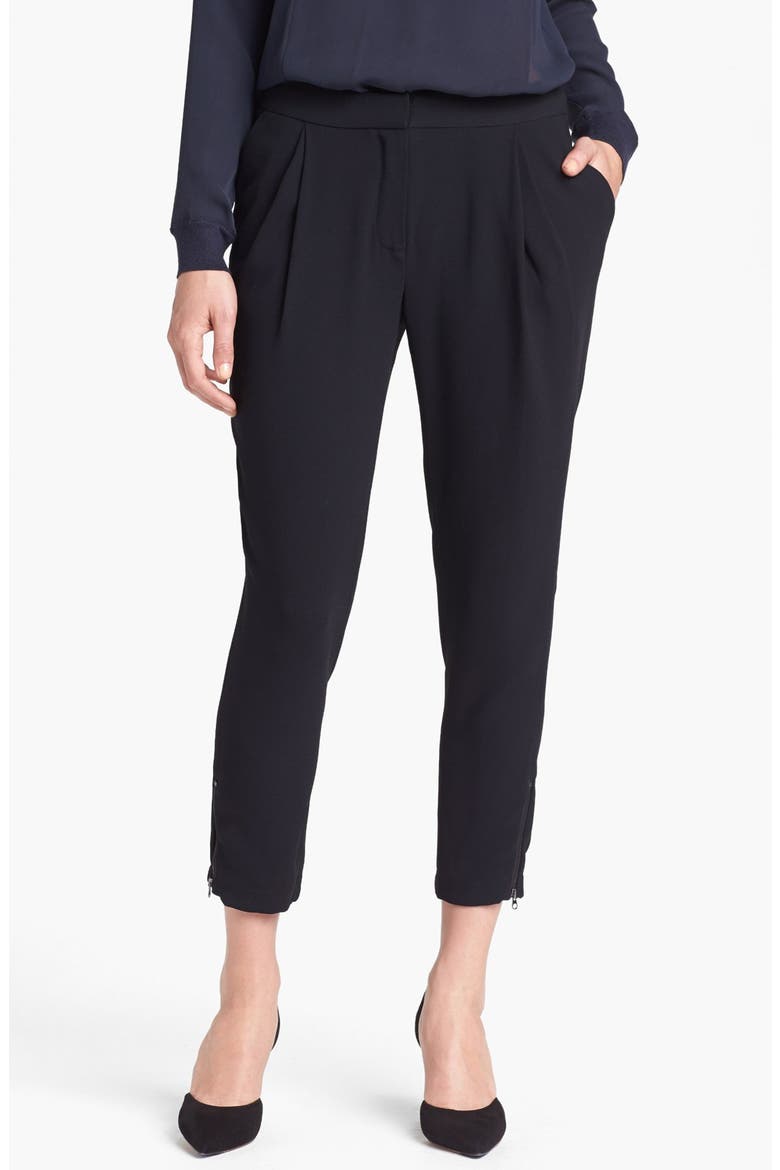 Cropped Harem Pants, Main, color, BLACK