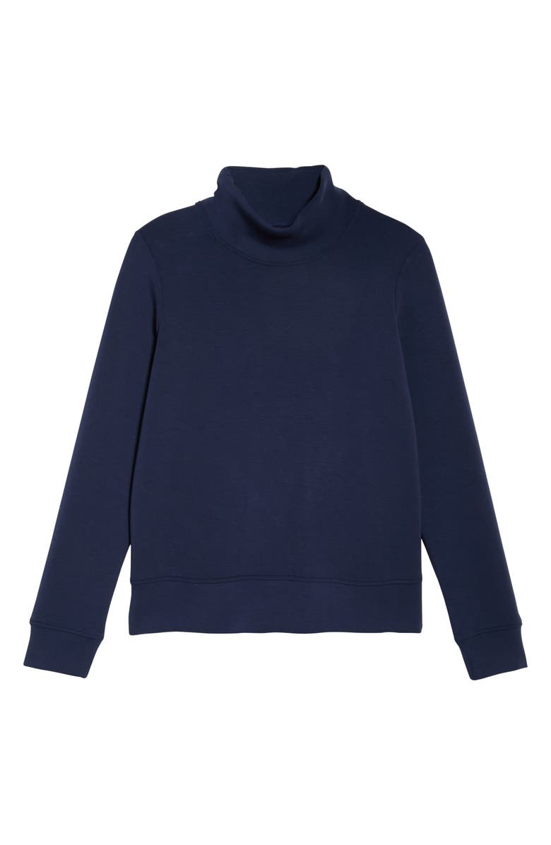 MPG Dreamweave Recycled Polyester Blend Mock Neck Sweatshirt, Alternate, color, Navy Blazer