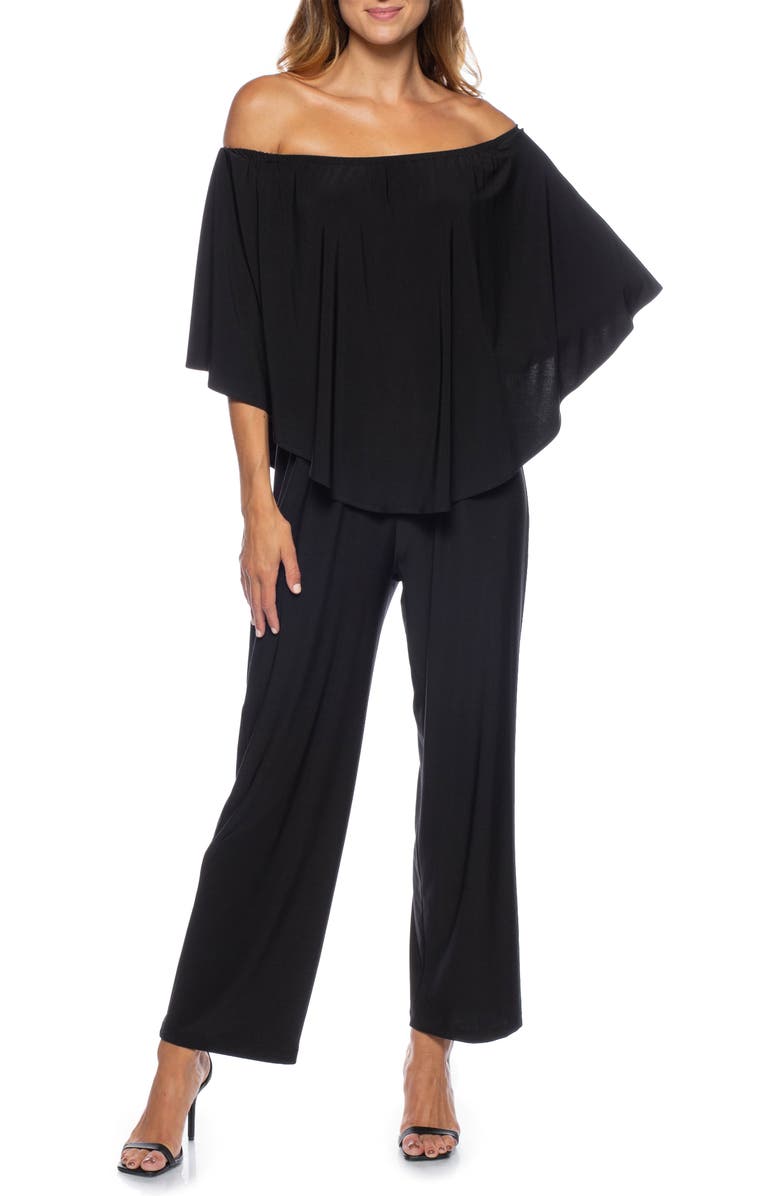 Marina Off the Shoulder Popover Jersey Jumpsuit, Main, color, 