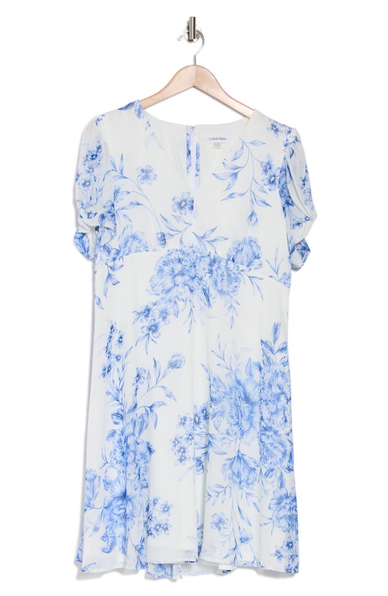 Calvin Klein Floral Chiffon Dress