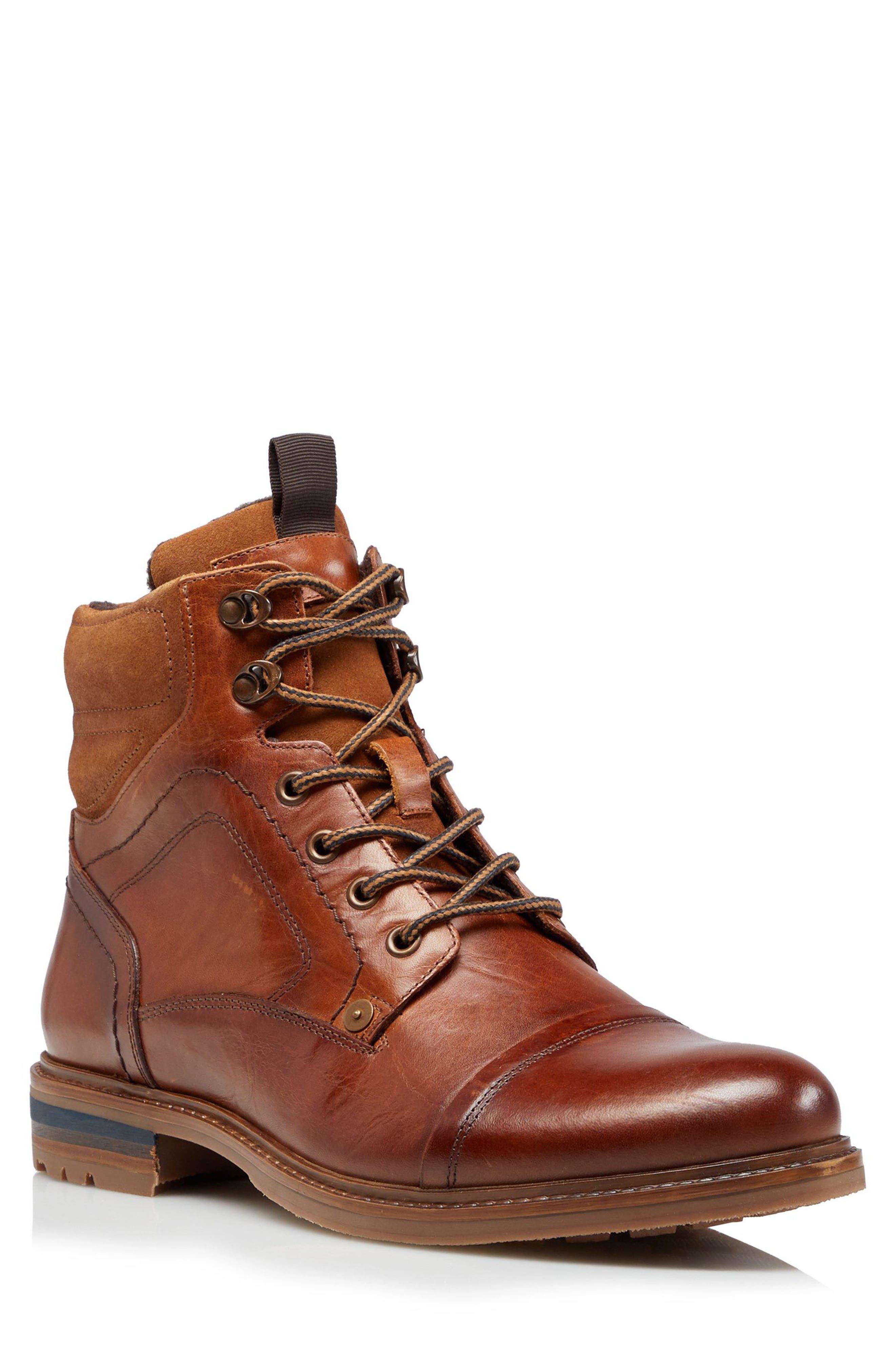 Candor Lace-Up Cap Toe Boot, Main, color, TAN
