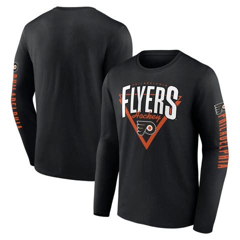 Men's Fanatics Black Philadelphia Flyers Headline Long Sleeve T-Shirt