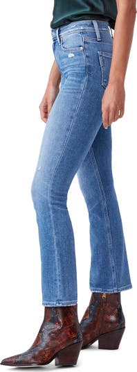 PAIGE Claudine High Rise Ankle Flare Jean Distressed Seaspray high quality Light Blue 25