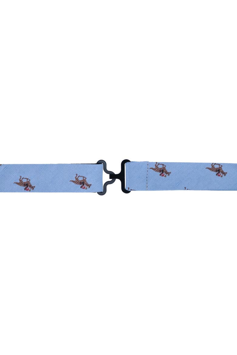 Down The Stretch Racehorse Linen Blend Bow Tie, Alternate, color, Light Blue