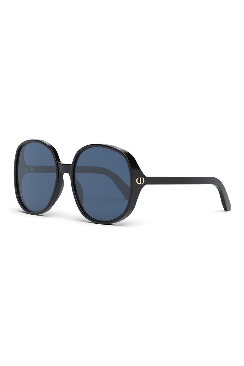 Ddoll R1U 62mm Square Sunglasses, Alternate, color, SHINY BLACK / BLUE