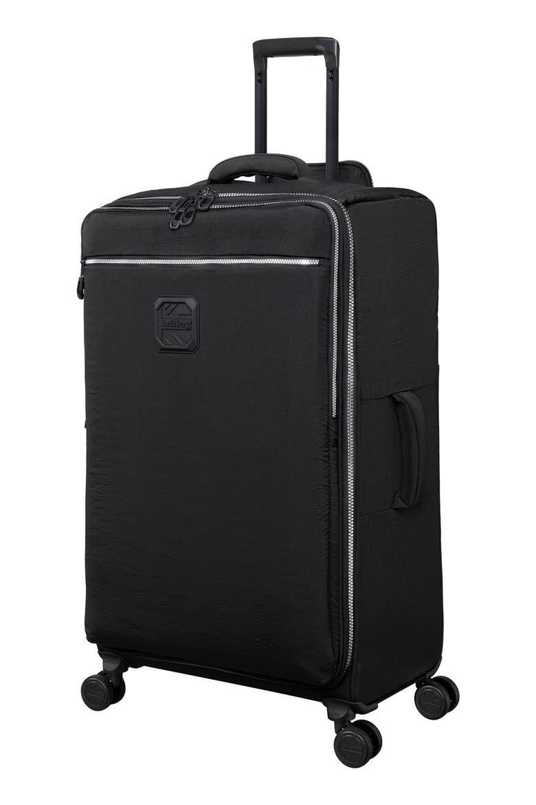Ashdon 32-Inch Crinkle Nylon Spinner Suitcase, Main, color, BLACK